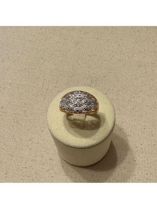 Jewelry - Elegant Two tone Gold plated Cubic Zirconia Ring m Women's Classic Ring 8